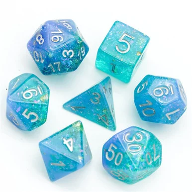 Foam Brain Games 1118 Blue & Green Seabed Treasure Dice Set - FoamBrain