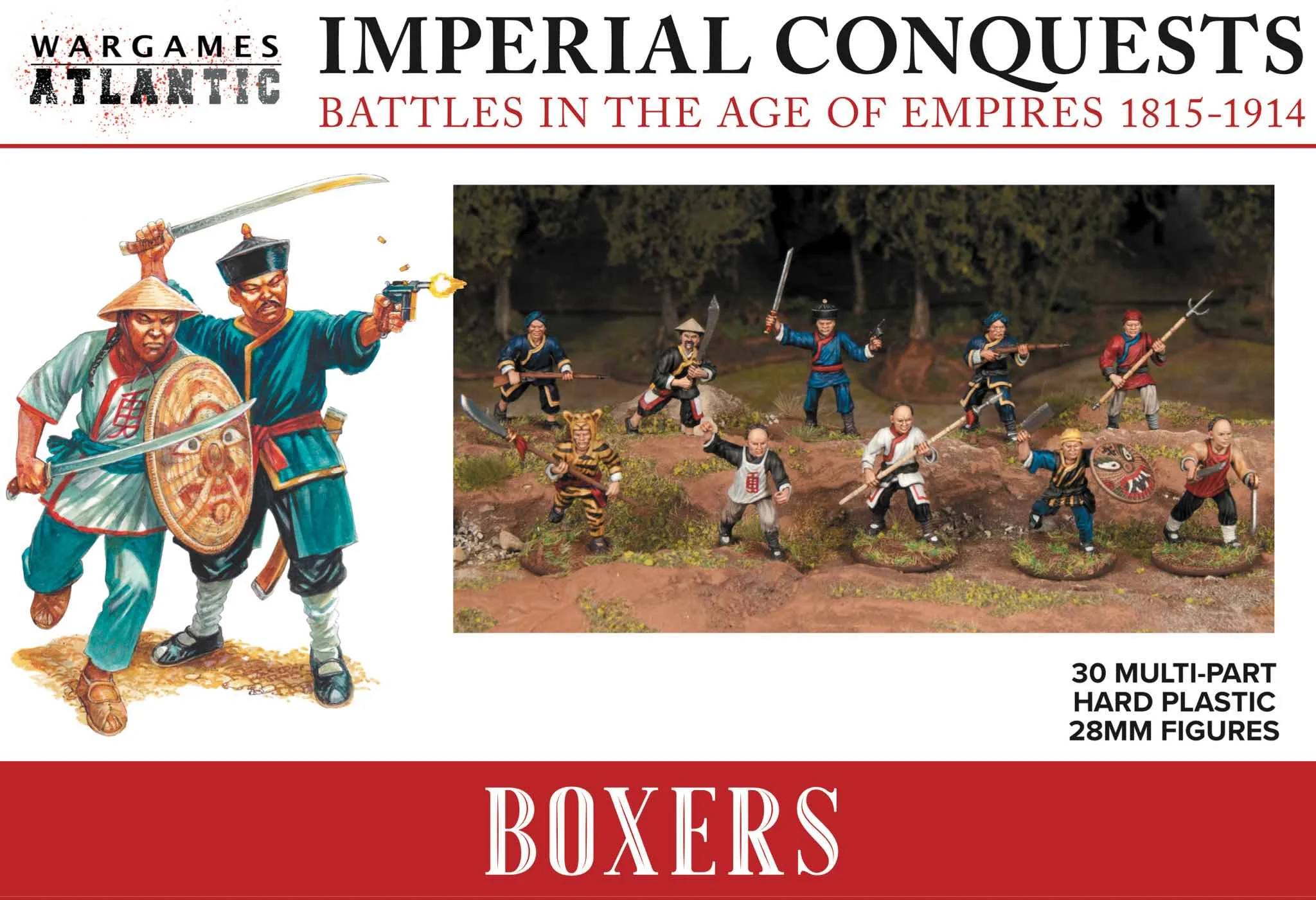 Wargames Atlantic Boxers 28 mm Scale Model Plastic Figures