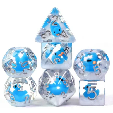 Foam Brain Games 2331 Bubble Bath Duck RPG Dice Set - FoamBrain