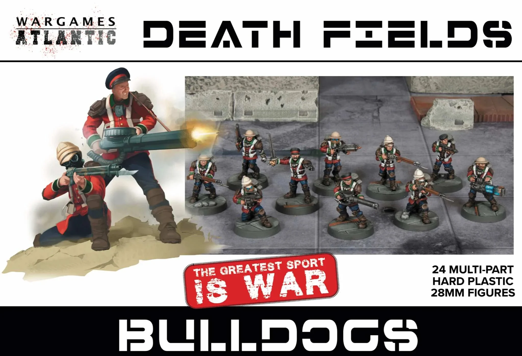 Bulldogs, 28 mm Scale Model Plastic Figures - Wargames Atlantic