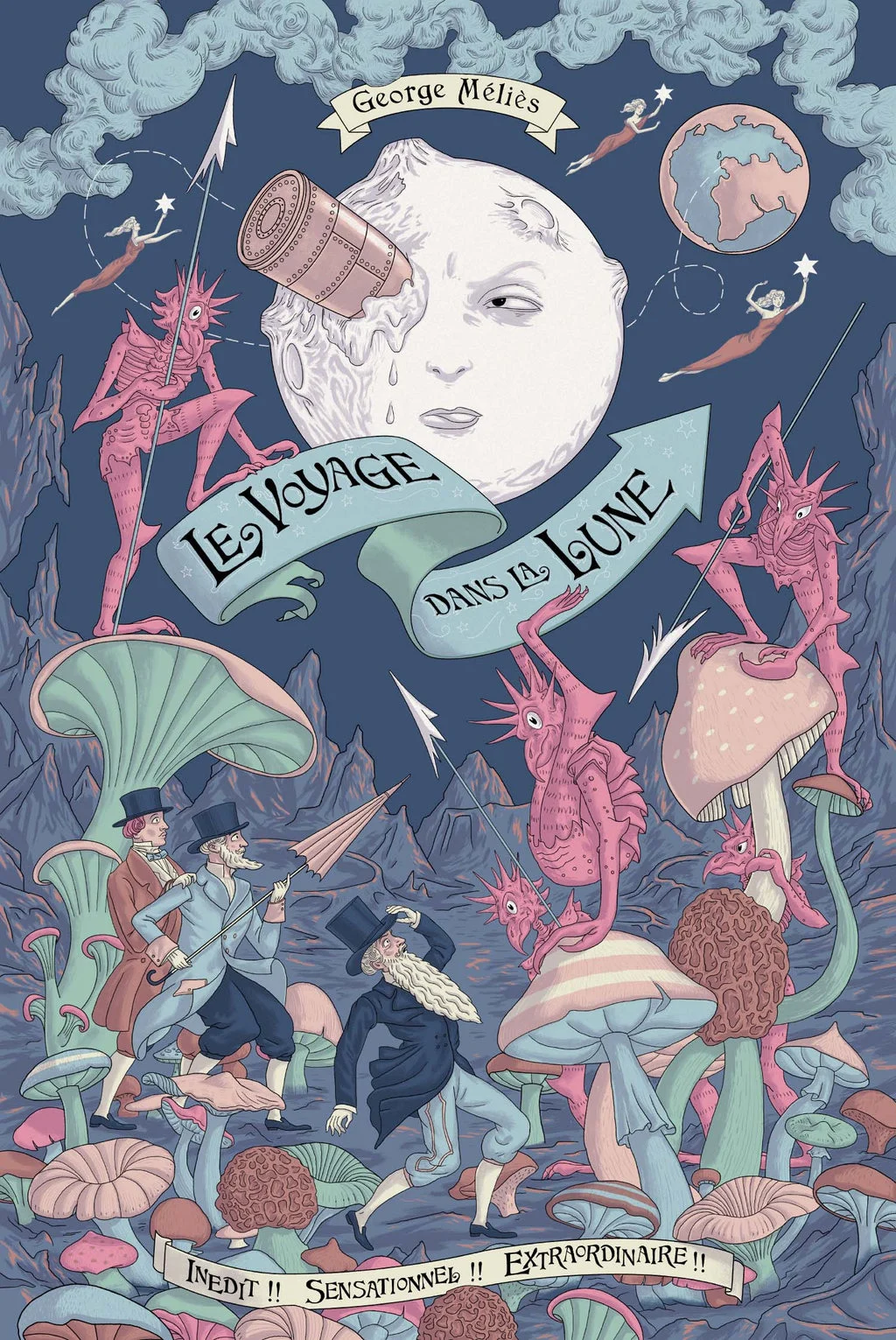 A Trip to the Moon Variant Poster - Jonathan Burton