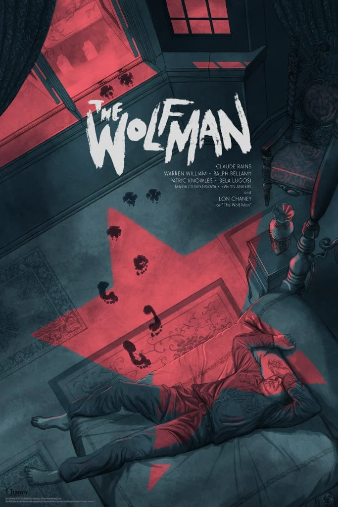 The Wolf Man Variant Poster - Jonathan Burton