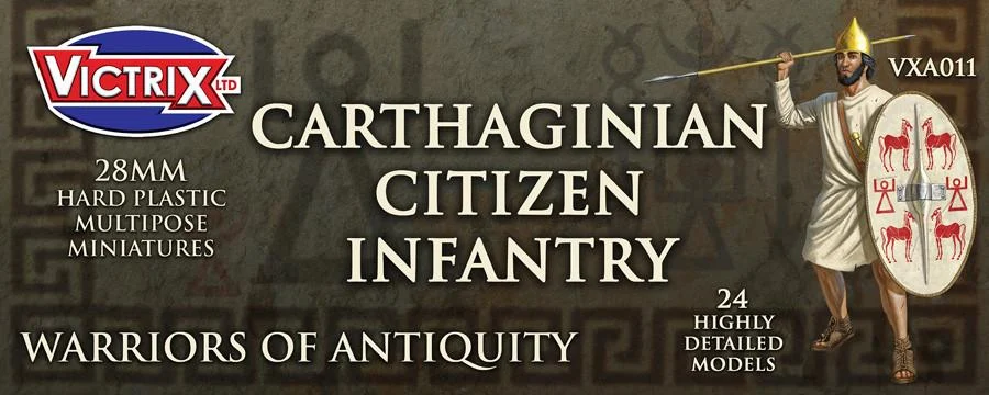 Carthaginian Citizen Infantry, 28 mm Scale Model Plastic Figures - Victrix