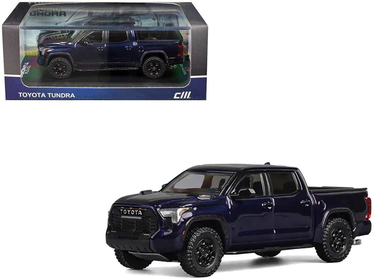 Toyota Tundra Pickup Truck Dark Blue Metallic 1/64 Diecast Model Car by CM Model - CM Models