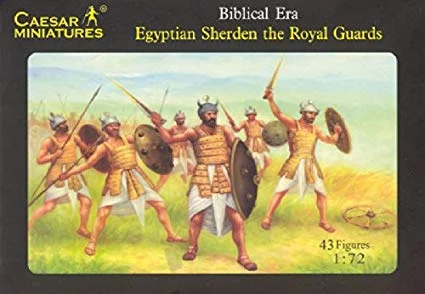 Biblical Era Egyptian Sherden The Royal Guards Figures 1/72 Scale By Caesar Miniatures - Caesars Miniatures