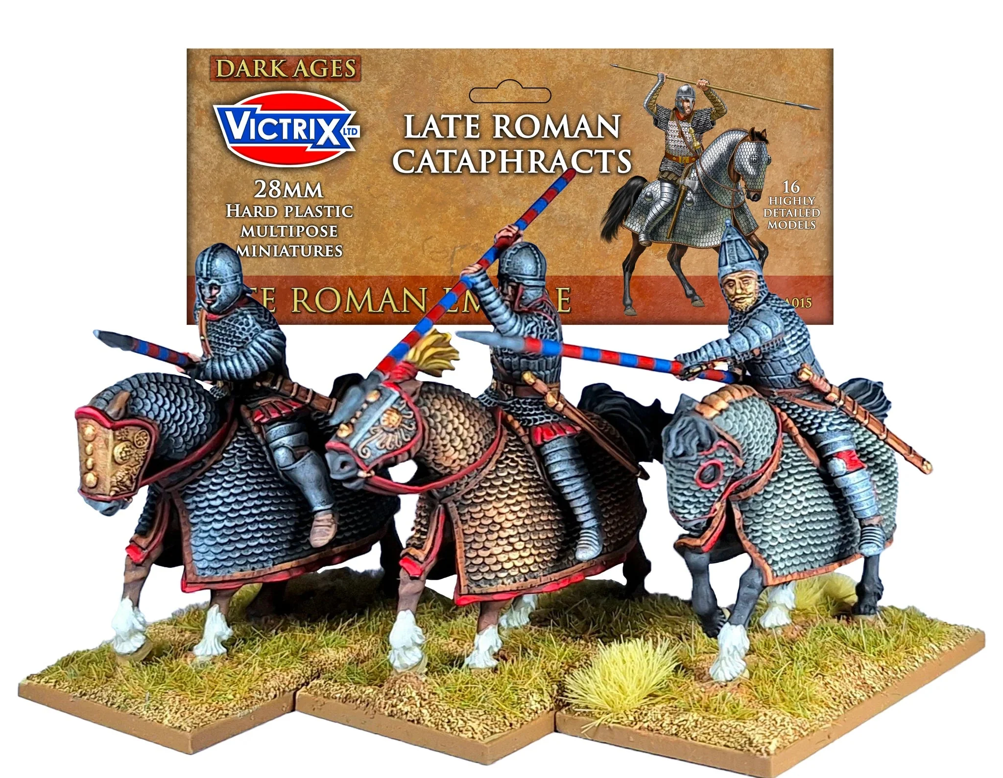 Late Roman Cataphracts, 28 mm Scale Model Plastic Figures - Victrix