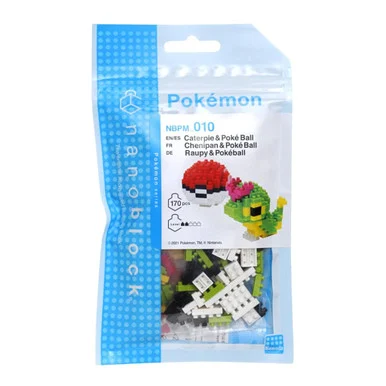 Nanoblock Kawada NBPM-010 Pokemon Caterpie & Poke Ball