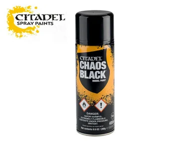Warhammer Colour 62-02 Chaos Black Spray Paint (400ml)