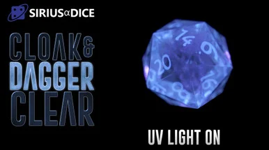 Sirius Dice 0010-04 Cloak and Dagger - Clear Dice Set