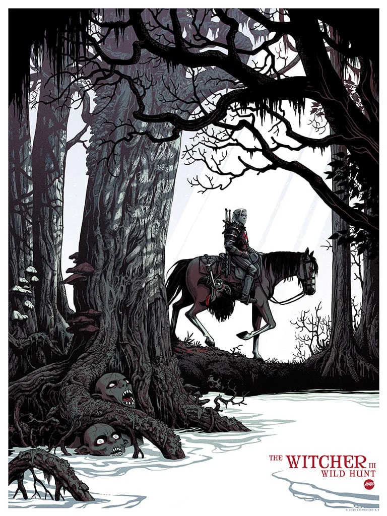 The Witcher 3 Screenprinted Poster - Becky Cloonan