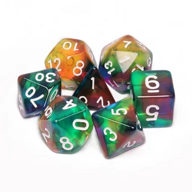 Foam Brain Games 2372 Colorful Wind RPG Dice Set - FoamBrain