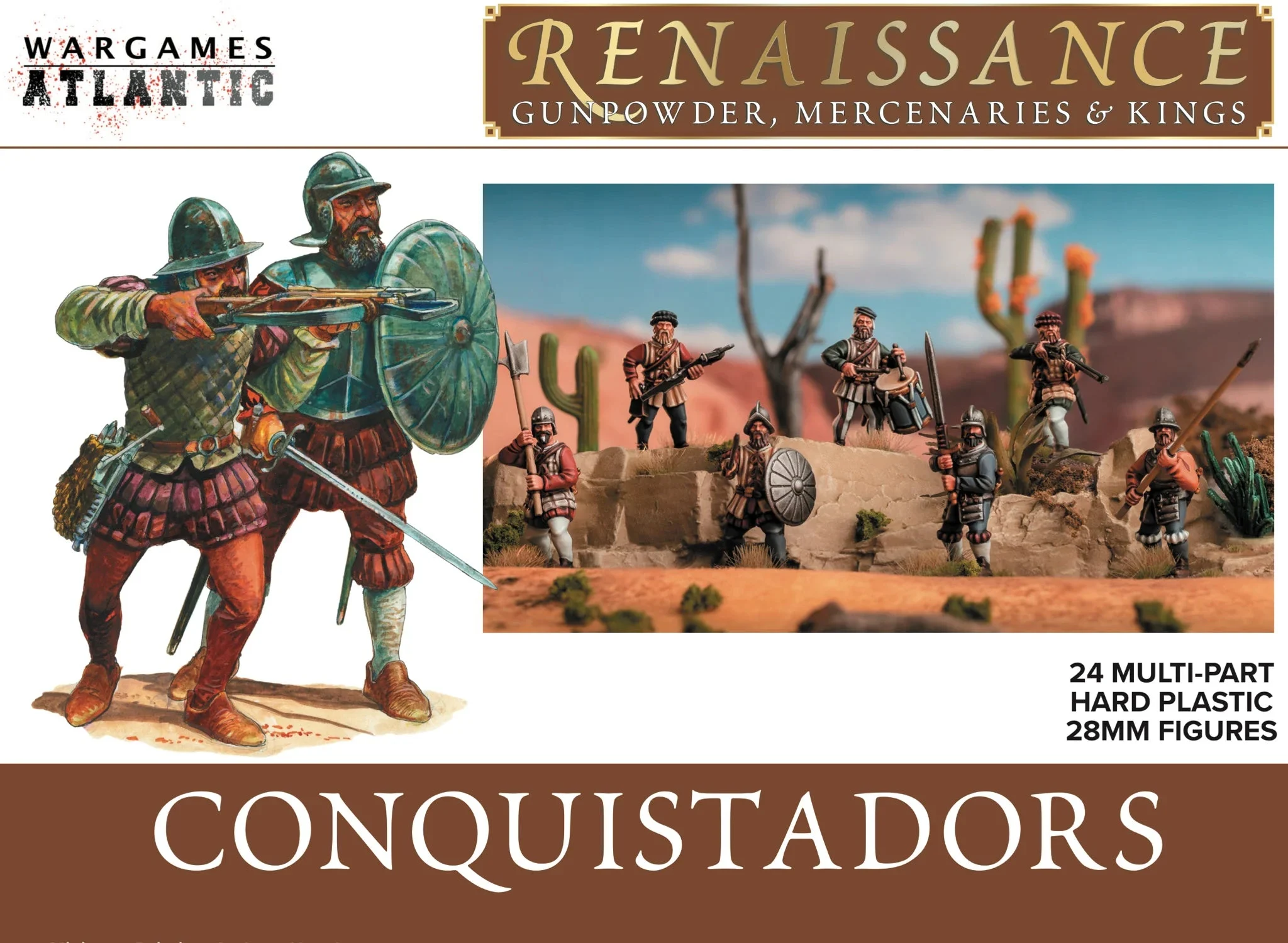 Conquistadors 28 mm Scale Model Plastic Figures - Wargames Atlantic