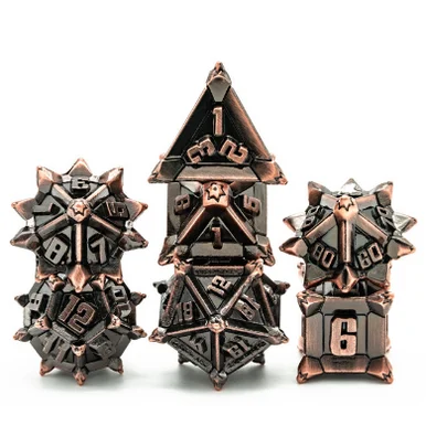 Foam Brain Games 4200 Warrior's Flail: Copper - Metal RPG Dice Set