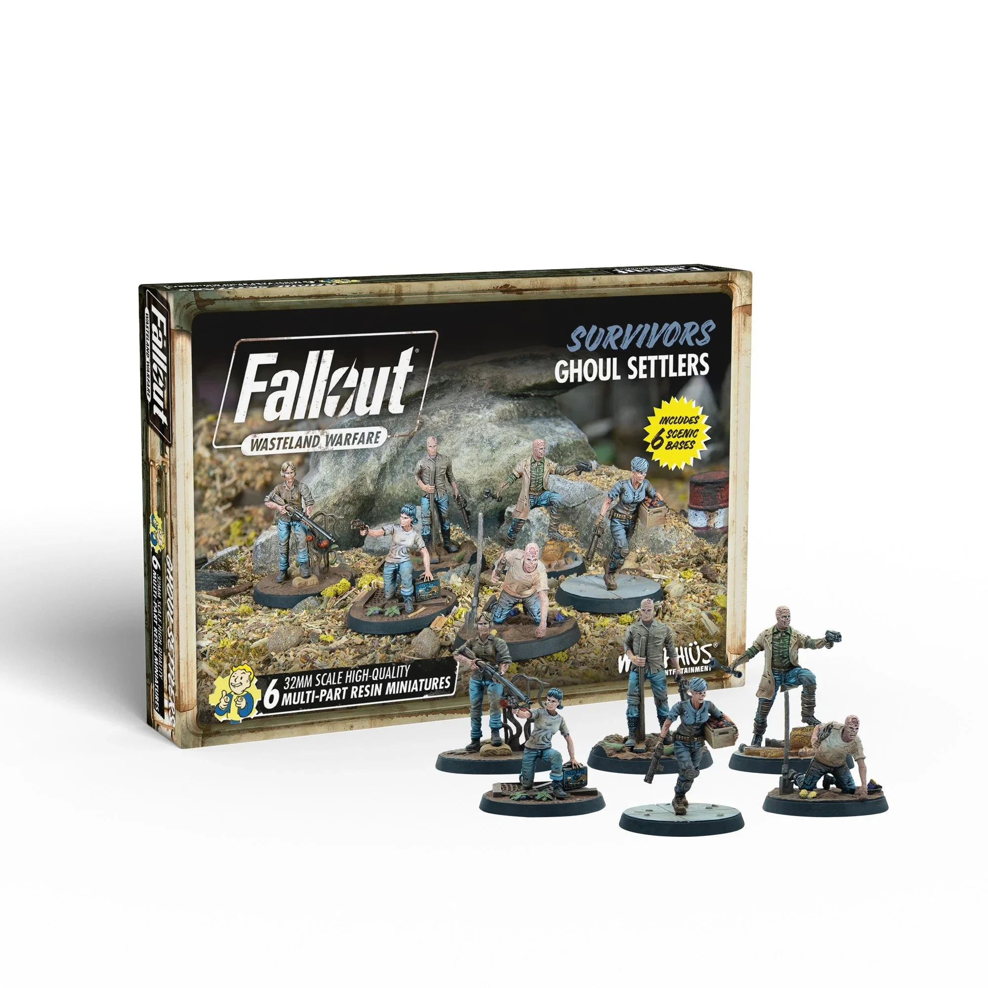Fallout: Wasteland Warfare – Survivors: Ghoul Settlers - Modiphius