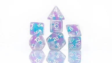Sirius Dice 0006-04 Cotton Candy Glowworm Dice Set