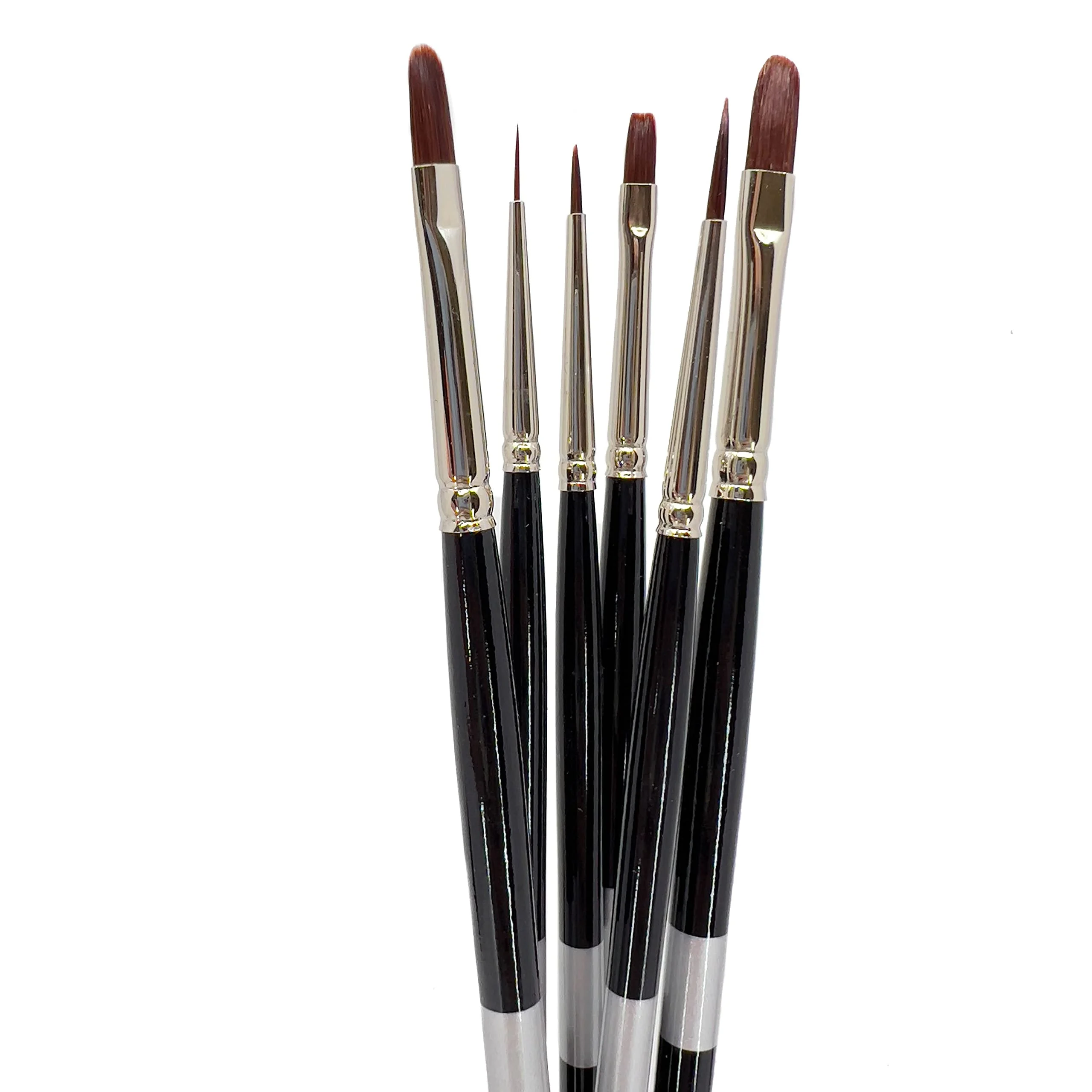 Trekell Crimson Taklon Long Handle Top Sellers Brush Set - Trekell Art Supplies