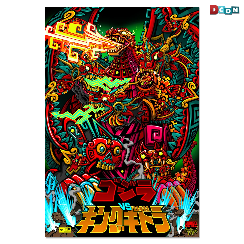 Godzilla vs. King Ghidorah Poster - Urban Aztec