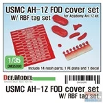 DEFDM35090 1:35 DEF Model AH-1Z Viper FOD Cover Set with RBF Flag Set (ACA kit)