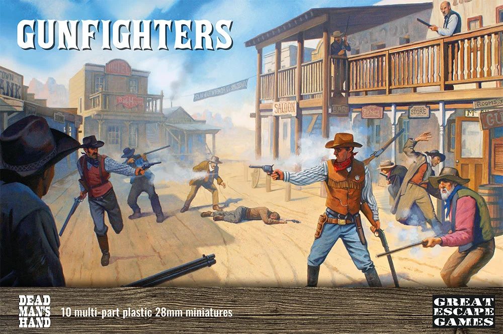 Dead Man’s Hand Gunfighters 28 mm Scale Model Plastic Figures - Great Escape Games