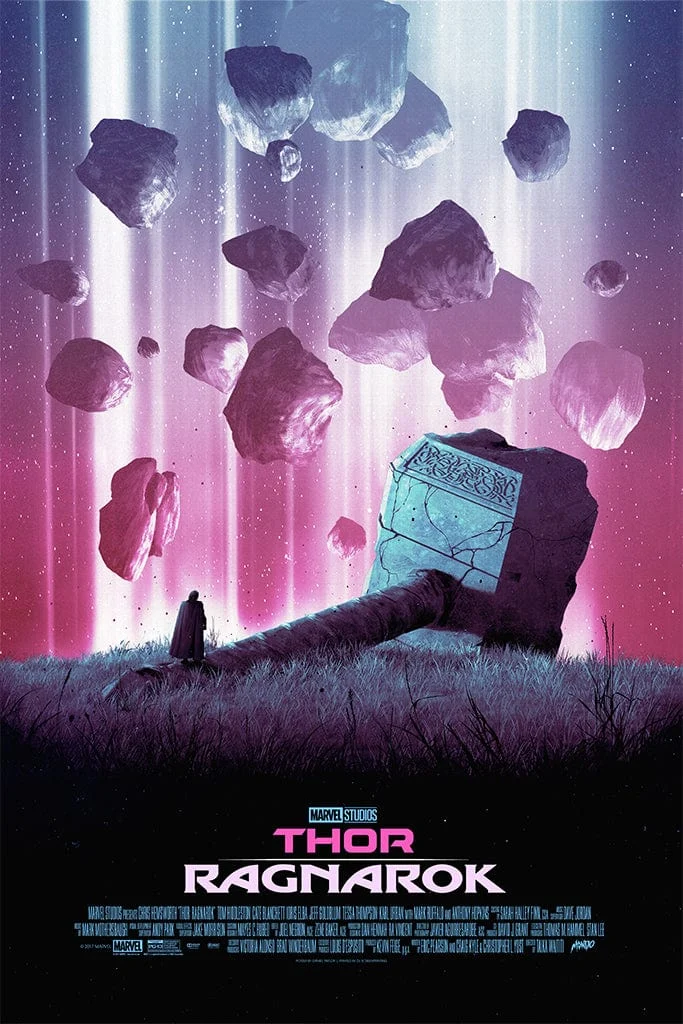 Thor: Ragnarok Screenprinted Poster - Daniel Taylor