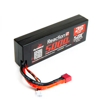 Dynamite DYNB5025HD 7.4V 5000mAh 2S 50C Reaction 2.0 Hardcase LiPo Battery: Deans