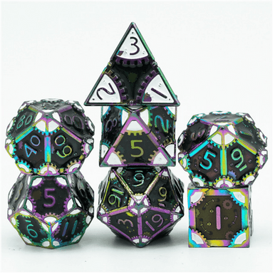 Foam Brain Games 4177 SteamPunk: Dark Lord - Metal RPG Dice Set