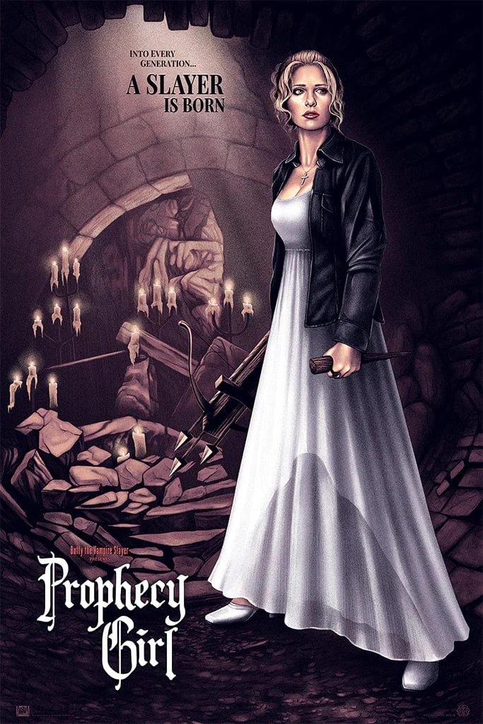 Buffy The Vampire Slayer: Prophecy Girl Screenprinted Poster - Sara Deck