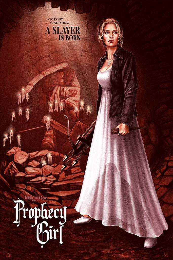 Buffy The Vampire Slayer: Prophecy Girl Variant Screenprinted Poster - Sara Deck