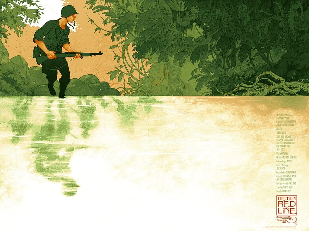 The Thin Red Line Poster - Peter Diamond