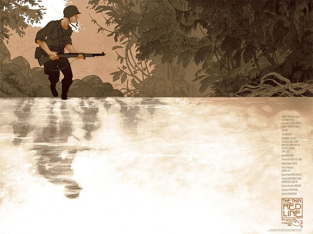 The Thin Red Line (Variant) Poster - Peter Diamond