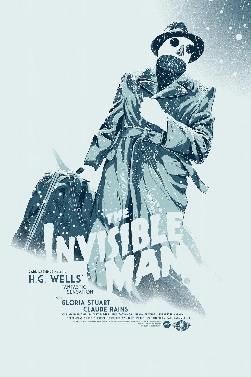 The Invisible Man Variant Poster - Johnny Dombrowski