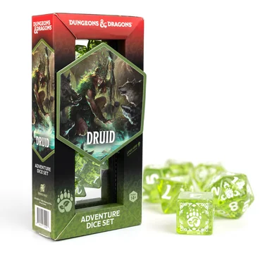 Sirius Dice SDZ2002-11B Dungeons and Dragons Adventure Dice - Druid: Green