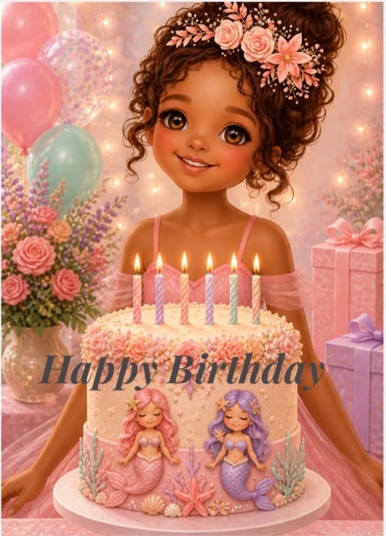 Tender Moments Co. Mermaid-Themed Birthday Card