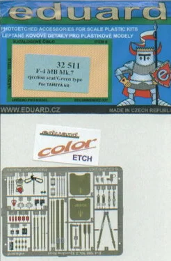 EDU32511 1:32 Eduard PE F-4 Phantom MB Mk 7 Ejection Seat/Green type #32511