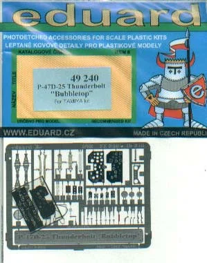EDU49240 1:48 Eduard Color PE - P-47D-25 Thunderbolt Bubbletop (TAM kit) #49240