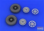 EDU632019 1:32 Eduard Brassin F4U-1 Corsair Wheels Set (TAM kit)