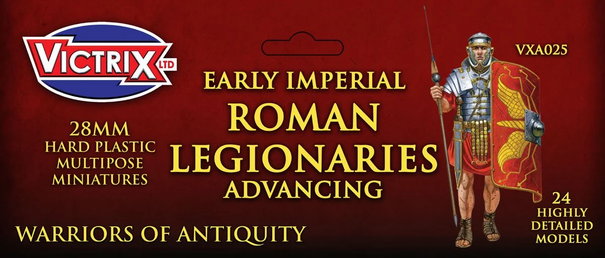 Early Imperial Roman Legionaries Advancing, 28 mm Scale Model Plastic Figures - Victrix