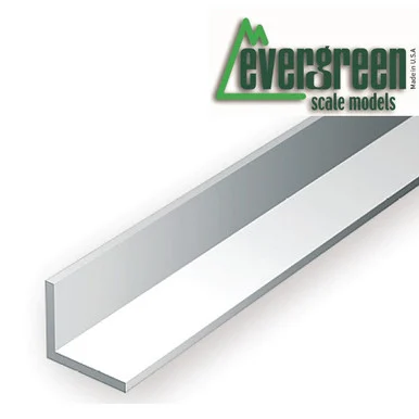 Evergreen Scale Models 297 Angle 1/4 (2 Pieces)