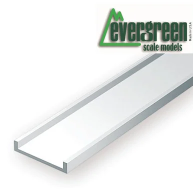 Evergreen Scale Models 268 Channel 5/16 (3 Pieces)