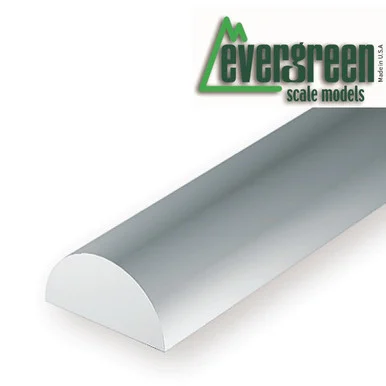 Evergreen Scale Models 242 Half Round .080 (4 Pieces)