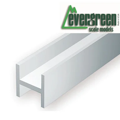 Evergreen Scale Models 284 H-Column 1/8 (3 Pieces)