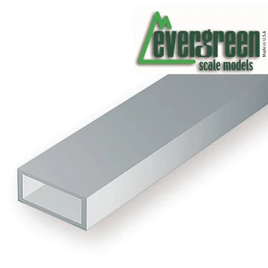 Evergreen Scale Models 257 Rect Tubing .125 x .250 (3 Pieces)