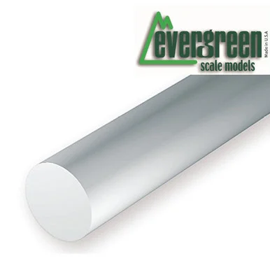 Evergreen Scale Models 213 Round Rod .100 (5 Pieces)