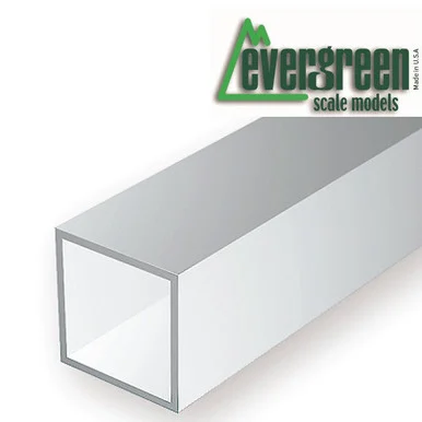 Evergreen Scale Models 254 Square Tubing 1/4(2 Pieces)