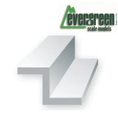 Evergreen Scale Models 757 Z Channel White PolyStyrene .250 x 14 (2 Pieces)