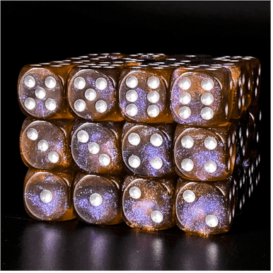 Foam Brain Games 1158 Pipped D6 Set - Ether Glitter (12)