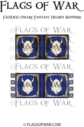 Dwarf Helmet Banner, 28 mm Scale - Flags of War