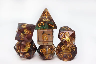 Foam Brain Games 1175 Glitter Gearwheel RPG Dice Set - FoamBrain