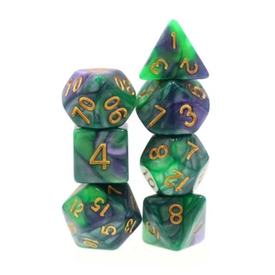 Foam Brain Games 2132 Mermaid's Tail RPG Dice Set - FoamBrain