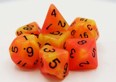 Foam Brain Games 2323 Glow in the Dark Arcturus RPG Dice Set - FoamBrain